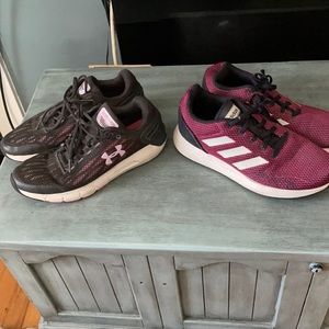 Adidas and Under Armor Woman’s sneakers